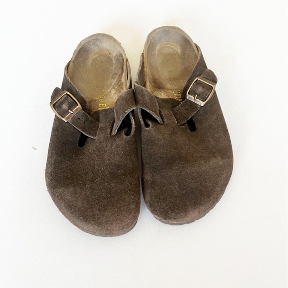 Birkenstock Shoes - Boston Birkenstock Brown Suede Clog